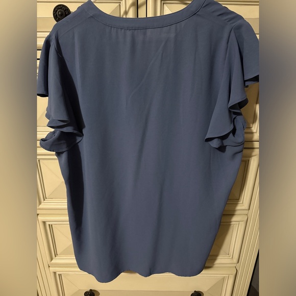 Gray/Blue V-Neck Work Top - XL (worn once!) - Picture 2 of 6